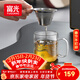 富光FU+玻璃杯 高硼硅玻璃咖啡杯 茶水分離泡茶杯子 辦公室帶蓋水杯