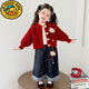 G.duck女童春裝套裝2026新款兒童春秋季超好看時(shí)髦寶寶早春洋氣漂亮衣服 外套+褲子+打底衫 90 cm