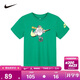 NIKE 耐克童裝短袖T恤男女童卡通圖案兒童舒適柔軟抗皺短袖上衣