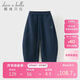 戴維貝拉（DAVE＆BELLA）兒童針織褲子春裝女童男童中大童運動(dòng)長(cháng)褲彎刀褲