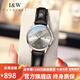 愛(ài)沃馳瑞士IW手表女機械表進(jìn)口機芯全自動(dòng)女士手表情人節生日禮物送女友 銀灰皮帶/禮盒包裝+原裝皮帶