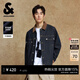 杰克·瓊斯（JACK&JONES）26年春季外套男士裝寬松潮流休閑品質(zhì)夾克撞色翻領(lǐng)原色牛仔外套男 A13 深牛仔藍-2 L 180