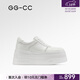 GG-CC【純白天使】春季新款潮流百搭小白鞋厚底增高板鞋女款G26U8133 白色 37