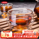 利快雙層玻璃杯日本進(jìn)口耐高溫防燙水杯牛奶杯隔熱咖啡杯家用高顏值 透明 200ml