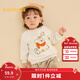 巴拉巴拉童裝寶寶衛衣嬰兒打底衫加絨秋冬上衣兒童潮酷萌男童女童 奶白10530 90 cm