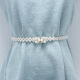 女士百搭时尚珍珠镶钻花朵腰链连衣裙装饰皮带女 3叶草款