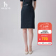 哈吉斯（HAZZYS）女裝 春秋款女士時(shí)尚H型及膝半身裙女ABQST0BAT03 藏青色NV S (155/68A 36)