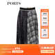PORTS寶姿春夏新品半身裙百褶裙LM8S028MPT031 黑色印花 XS (2)