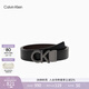 Calvin KleinJeans男士商務(wù)紳士風(fēng)休閑雙面用ck字母金屬扣腰帶皮帶節日禮物