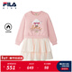 斐樂(lè )FILA兒童童裝連衣裙2026年春季新款女小童休閑長(cháng)袖加絨針織裙 香莓粉-LP 105