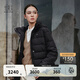 KOLON SPORT/可隆戶(hù)外羽絨服 女士防風(fēng)防潑水中量鵝絨夾克 LKDJ5WTT44-BK 黑色 M 165/88A