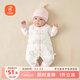 貝瑞加（Babyprints）寶寶連體衣加厚嬰兒連體衣冬季夾棉保暖童裝家居爬服 大象90