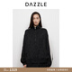 DAZZLE 地素短外套2025年春季新款黑色螺紋裝飾夾克 黑色 S