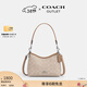 蔻馳（COACH）【禮物】奧萊女士女包經(jīng)典標志LAUREL 19號單肩包流浪包通勤 SV/沙黃色/灰褐色