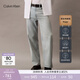 Calvin KleinJeans【明星同款】四季款男士美式復古ck淺色純棉寬松闊腿牛仔褲 R74-牛仔淺藍 32