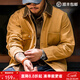 馬登工裝密歇根夾克男美式復古重磅帆布獵裝外套男士短款翻領(lǐng)上衣春秋 姜黃色 【修身版型】 XL