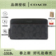 COACH【春尚新】 蔻馳  男士錢(qián)包雙拉鏈適用潮流百搭PVC禮物送男生 灰黑色F25517N3A