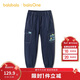 巴拉巴拉【balaOne】童裝兒童加絨褲子男女童寬松束腳紅色新年拜年褲