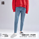 播藍色牛仔褲女商場(chǎng)同款韓版小個(gè)子高腰顯瘦修身鉛筆褲BDR1KD0176 B59牛仔藍 L