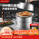美廚（MAXCOOK）蒸鍋全304不銹鋼30cm三層蒸鍋感溫復底湯鍋 燃氣電磁爐通用MCZ743