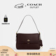 蔻馳（COACH）【禮物】奧萊女士女包ETTA 29號翻蓋手袋單肩包腋下包盒子包 IM/濃咖啡色