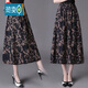 皮爾卡丹（pierre cardin）裙子夏天女裝2025夏季新款遮肚子棉麻半身裙女士復古中年媽媽裝高 黑咖 3XL