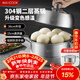美廚（MAXCOOK）蒸鍋全304不銹鋼36cm二層蒸鍋感溫復底湯鍋 燃氣電磁爐通用MCZ729