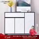 Mamorino德國品牌現代輕奢全鋁合金鞋柜家用門(mén)口入戶(hù)柜儲物柜鞋架玄關(guān)柜 大理石紋（寬36高100） 長(cháng)100CM