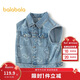 巴拉巴拉男童馬甲牛仔外套2025春新款【設計師SICO商場(chǎng)同款】201125101101