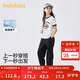 巴拉巴拉童裝兒童短袖套裝女童2025夏裝兩件套速干長(cháng)褲學(xué)院風(fēng)208225119009