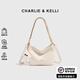 CHARLIE&KELLI CK品牌輕奢包包女款單肩包女士水桶包手提斜挎鏈條包2026新款 米白色【聯(lián)系客服順豐包郵】