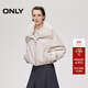 ONLY2025秋季新款松弛慵懶寬松保暖毛領(lǐng)PU棉服外套女|1254PU002 C63鵜鶘沙色 S