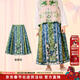 年衣女童馬面裙半身裙25秋冬新款唐裝新中式公主馬面裙裙子 美蝶綠 140