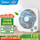 美的（Midea） 電風(fēng)扇 家用臺式小風(fēng)扇空氣循環(huán)扇轉頁(yè)扇辦公室桌面鴻運扇五葉輕音柔風(fēng)臥室宿舍節能省電臺扇 KYT25-22MW【10寸升級款】 桌面轉頁(yè)扇