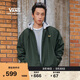 VANS范斯官方 男女情侶棉夾克連帽棒球服外套 黑色   M   