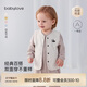 babylove嬰兒馬甲春秋季男女寶寶純棉保暖輕便背心外穿條紋雙面穿百搭坎肩