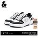 杰克·瓊斯（JACK&JONES）男裝秋季休閑鞋透氣孔黑白撞色字母圖案日常百搭鞋子2253C8001 S03黑色 41