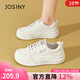 卓詩(shī)尼小白鞋女2026年春季新款百搭厚底增高休閑板鞋子線(xiàn)下專(zhuān)柜商場(chǎng)同款 米白色 36