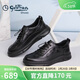 金利來(lái)男鞋休閑鞋輕便松緊帶時(shí)尚商務(wù)皮鞋G506410285AAE黑色41