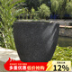 環(huán)球 大口徑花盆圓形辦公室大號種植盆客廳仿水泥加厚塑料大型綠植盆 仿石盆黑色15寸--口徑38cm