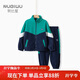 努比屋兒童套裝搖粒絨春秋款中大童保暖長(cháng)袖外套褲子男童加絨加厚束腳褲