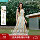 茵曼度假風(fēng)歐若風(fēng)無(wú)袖連衣裙2025夏季女裝新品純色氣質(zhì)長(cháng)裙子 五彩斑斕 M