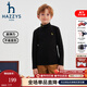 哈吉斯（HAZZYS）男童女童打底衫2025秋季新款高領(lǐng)彈力簡(jiǎn)約長(cháng)袖 鉆石黑 165