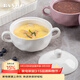 半物生活蒸蛋碗寶寶輔食碗蒸蛋羹專(zhuān)用帶蓋陶瓷小蒸碗雙耳碗家用蒸雞蛋羹碗