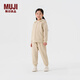 MUJI大童 內側抓絨 衛衣開(kāi)衫 兒童童裝衣服男童女童冬季 CB25CC4A 象牙白色 110cm /56A