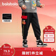 巴拉巴拉童裝兒童褲子男童長(cháng)褲女童寶寶秋冬2025加絨束腳褲潮208125108205