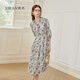 熙然【法式茶歇裙】新款v領(lǐng)碎花連衣裙休閑度假風(fēng)印花長(cháng)裙清新優(yōu)雅風(fēng) 灰底花色 XL