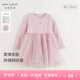 MARC&JANIE馬克珍妮女童甜美網(wǎng)紗拼接連衣裙寶寶裙子2025年春裝250238