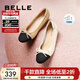 百麗（Belle）小香風(fēng)平跟單鞋女商場(chǎng)同款蝴蝶結媽媽淺口鞋Z8R1DAQ4 杏色 40 (250mm)