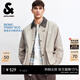 杰克·瓊斯（JACK&JONES）26年外套男士春秋季新款行政夾克潮流PU翻領(lǐng)防潑水休閑風(fēng)外套痞帥 C00米白色 常規 M （175）